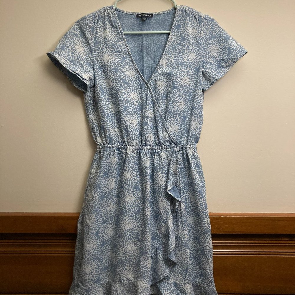 J Crew Chambray Wrap Dress